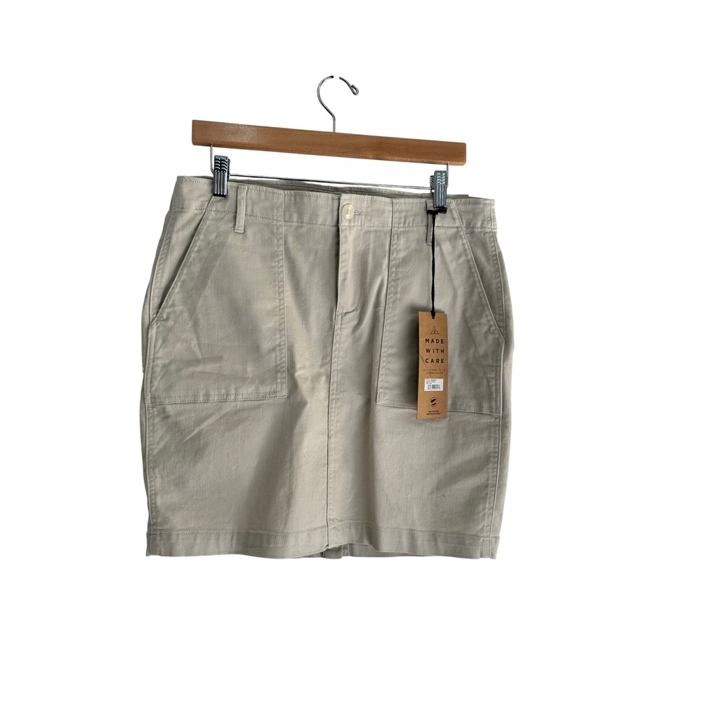 Liverpool Los Angeles Maggie Skirt Off-White Utility Mini Skirt Size 10 NWT